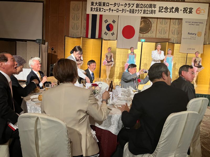 東大阪東RC６０周年記念式典に出席  このクラブは今期ガバナーが