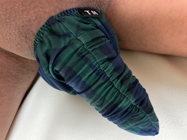 RegimentalTartan 先閉じ一角玉袋 グリーン
