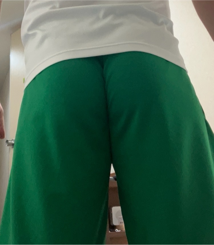 散歩から帰ってきました。 短パン下は…