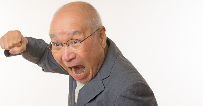 憐れ きれる薄毛爺
