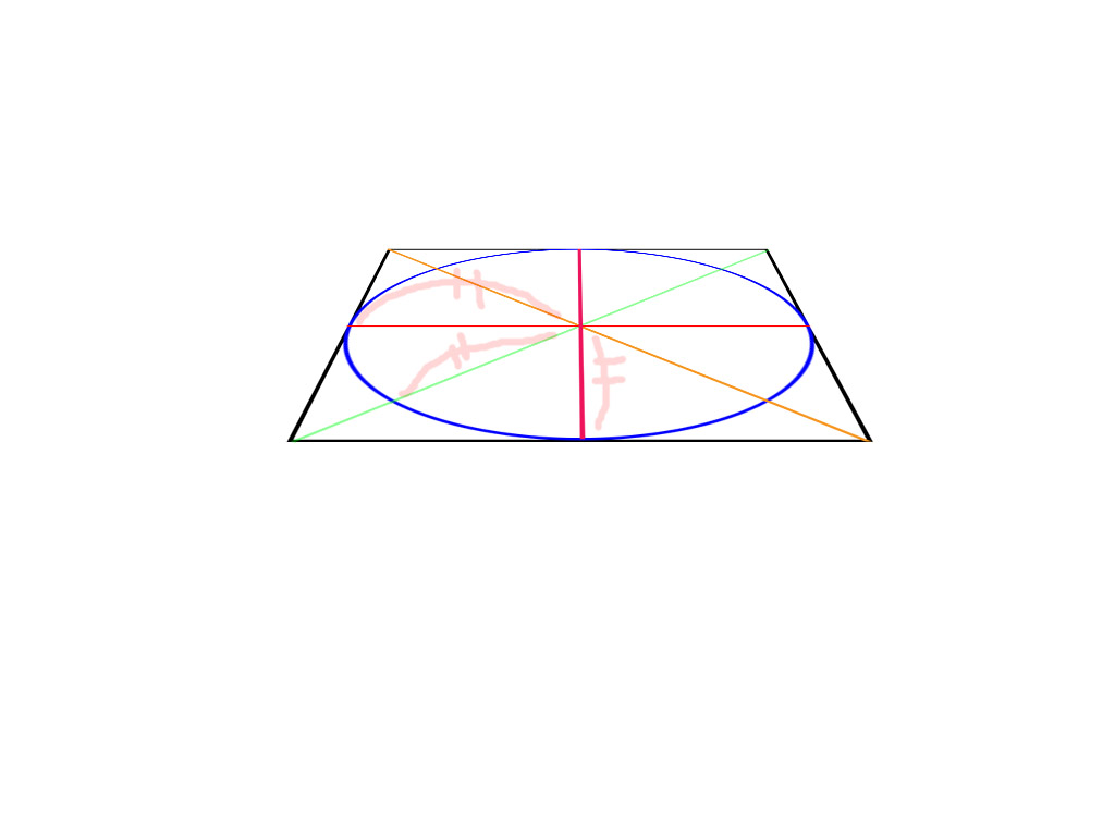 いったん描きたい線を半径とするパースに乗った円でも描いてやれば 