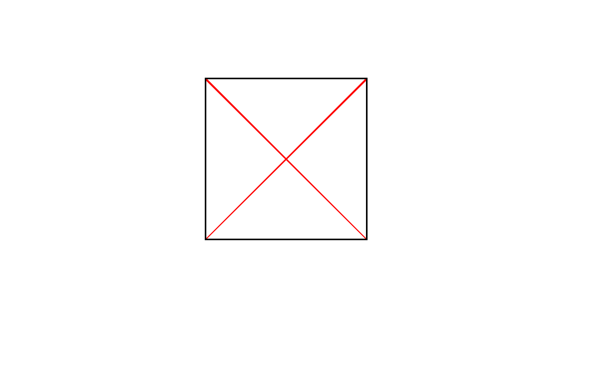 正方形の対角線の交わる角度は90度で