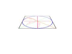 いったん描きたい線を半径とするパースに乗った円でも描いてやれば 