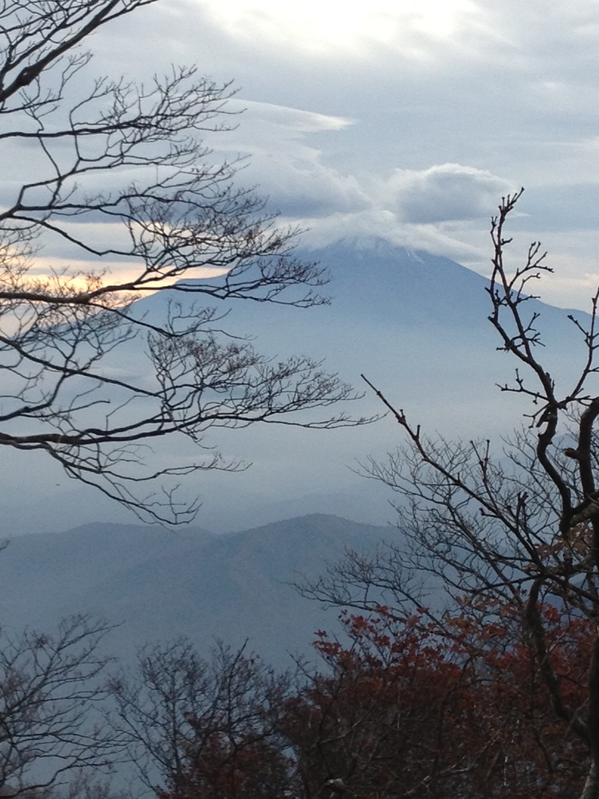 登山途中からの富士山。