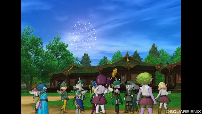 なつかしの学舎にむかって花火発射！