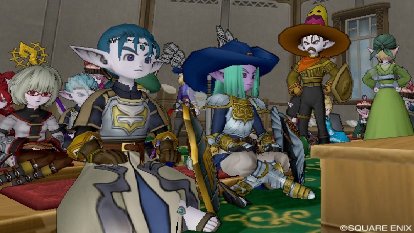 ドレスアップしてる僧兵＆騎士っぽい人。 魔法戦士帽子とプラチナ鎧