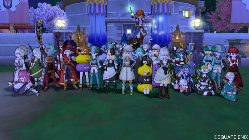 集合写真。  七夕イベントは終わってしまった。 笹が落ちないのは