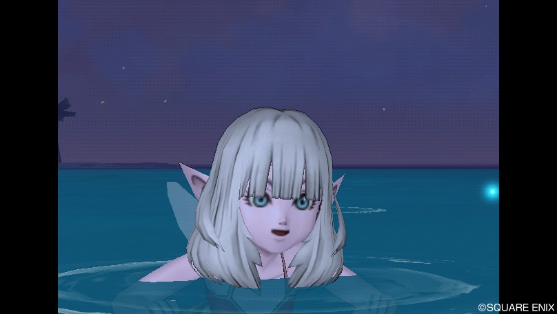 泳ぎ疲れて眠ってしまったエルフは 夜の海で気持ちの悪い笑顔を浮か
