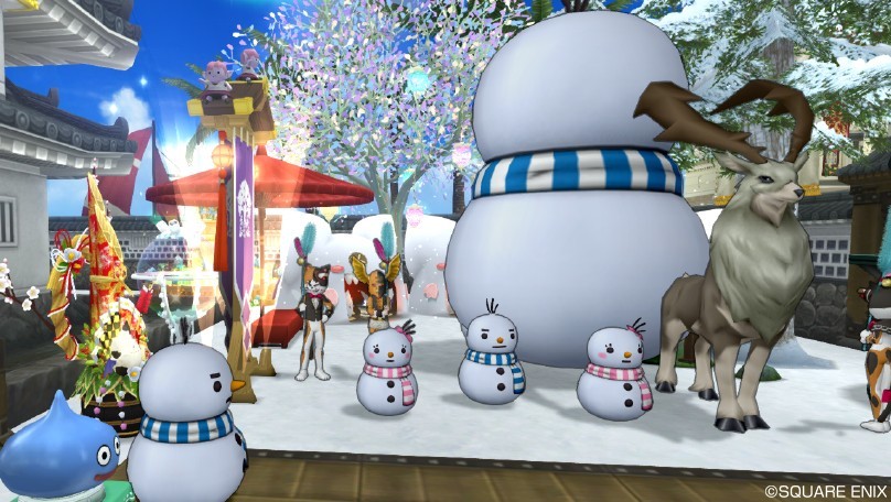 庭先の雪だるま