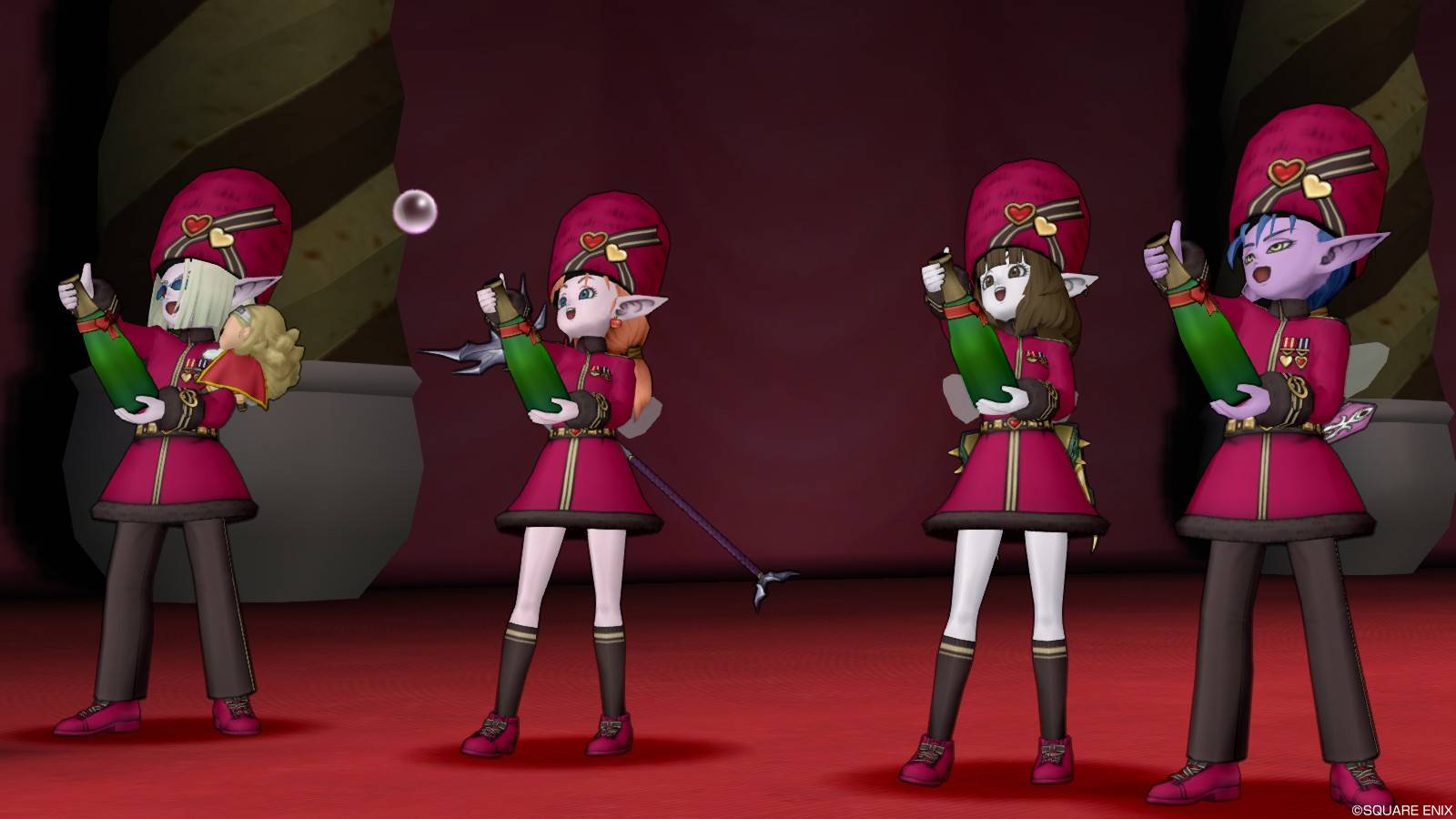 お祝いするエルフ隊５