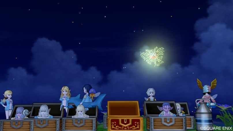 夕日…