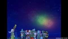 星空と花火がきれいですね