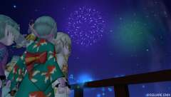 花火も上がって綺麗♪  ・・花火代？オゴリと聞いたっす^^^