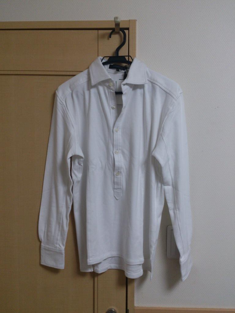 白の長袖ポロシャツ。 まぁ、可も無く不可も無く。インナーとして使