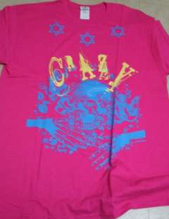 △ピンクのTシャツ GILDANのサイズLなのででかい 首裏にワ