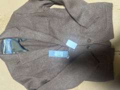 ◯サンハウス ニットテーラードジャケット  40k  ブラウンの