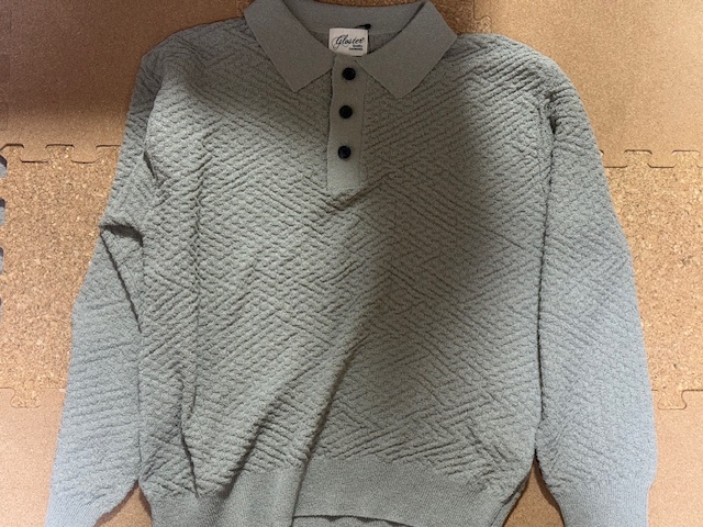 ◎ GLOSTER 長袖ニットポロ 8250円  グレージュみた
