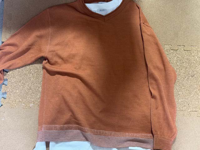 △ NOLLEY'S テラコッタのコットンニットとロン