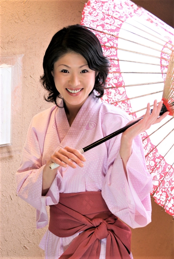 浴衣姿の笑顔