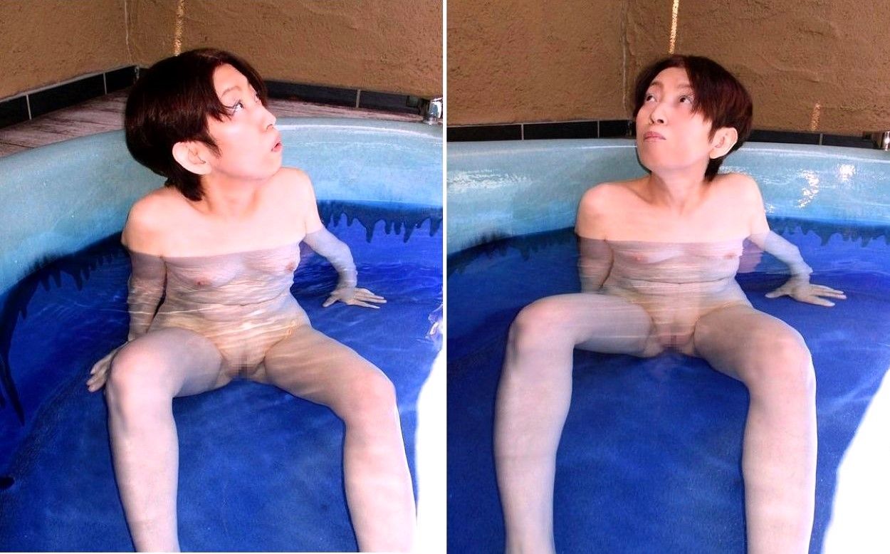 旅館の露天風呂でまったり