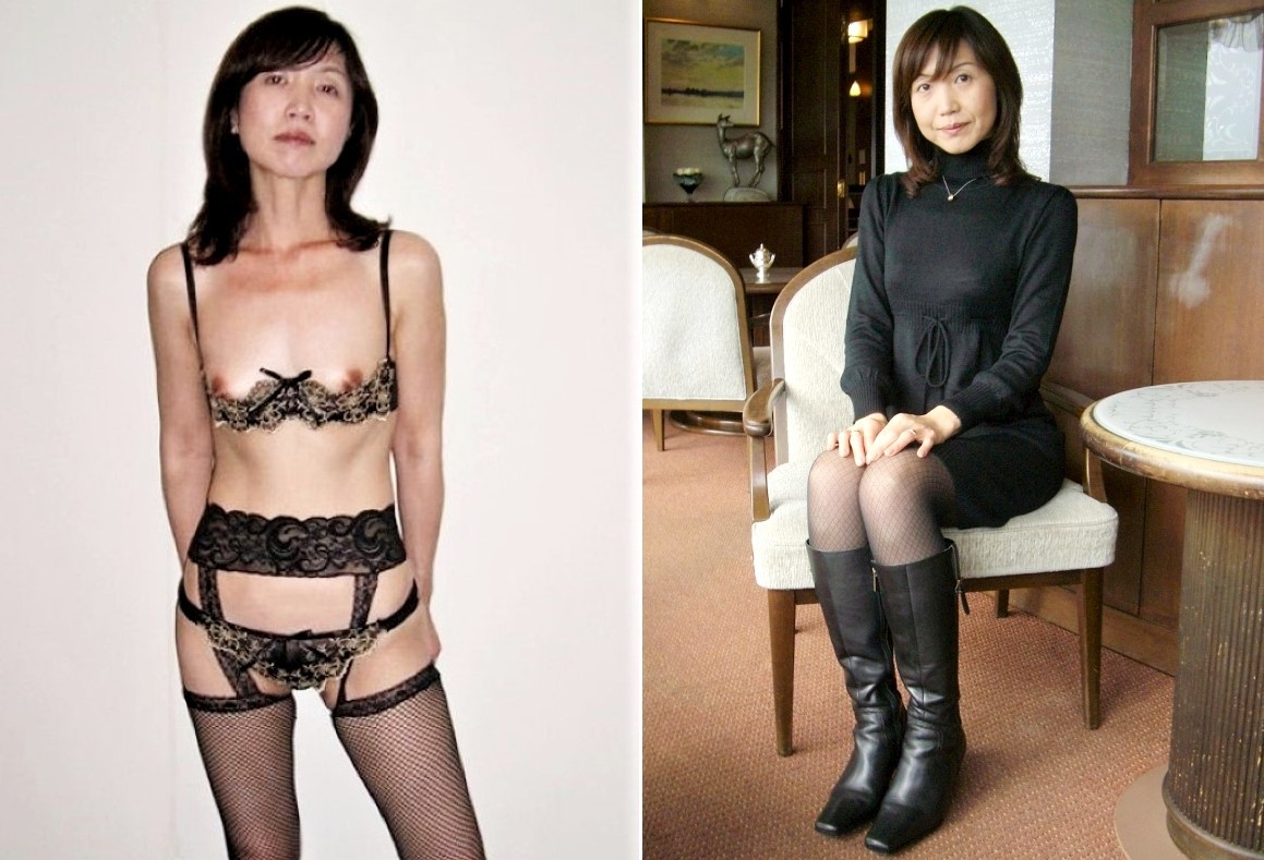 エロ下着姿と着衣の「美咲」さん。