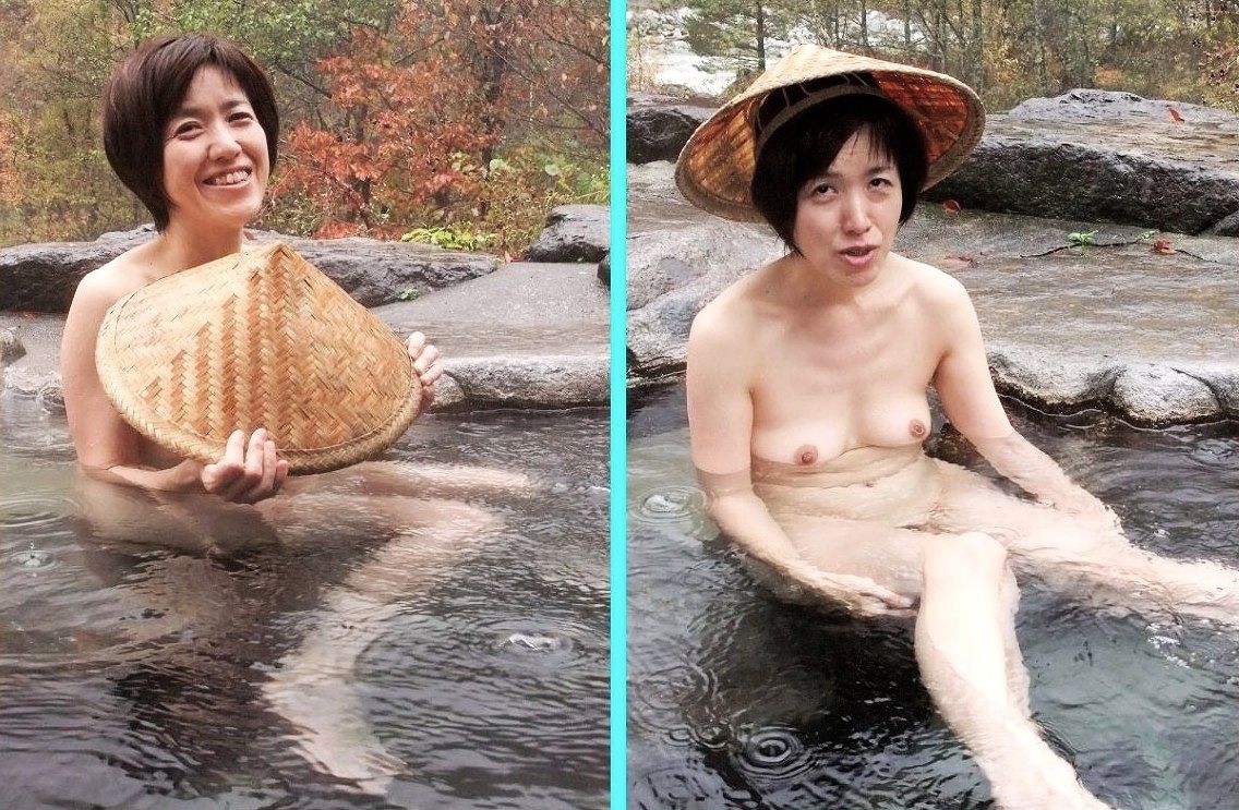 温泉を満喫する「詩周子」さん。