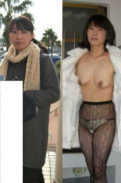 ビフォーアフターが衝撃だ。  左のお母さん？が右では露出狂になっ