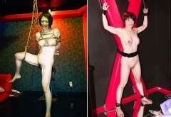 ＳＭプレイを楽しむ「麻夕子」さん。