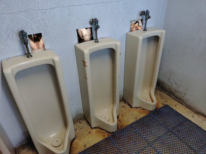 協力者さんにお願いすると本当に興奮しそうですね。 小便器に妻写真