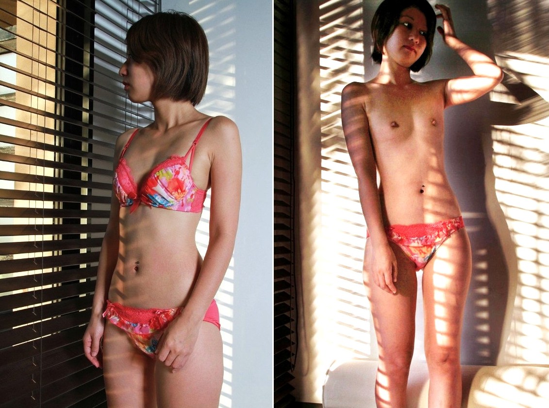 お気に入りの水着でポーズをとる「しょうたママ」さん。