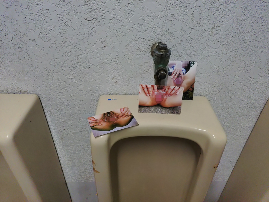 今回は妻の陰部写真を小便器に晒してみました。 やはり興奮します。
