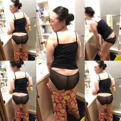 でっけぇケツだなおい ゆかのケツ叩かせろマゾ夫  そんでもっと画