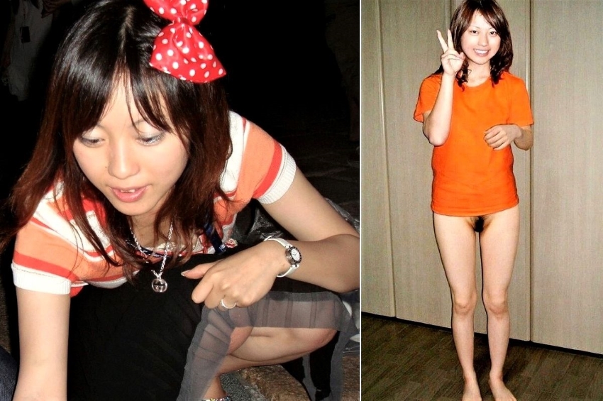 Ｔシャツノーパンの「千聡」さん。