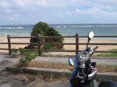 沖縄本島北部を県道70号でひた走り。 たまにはシグナス君も撮って