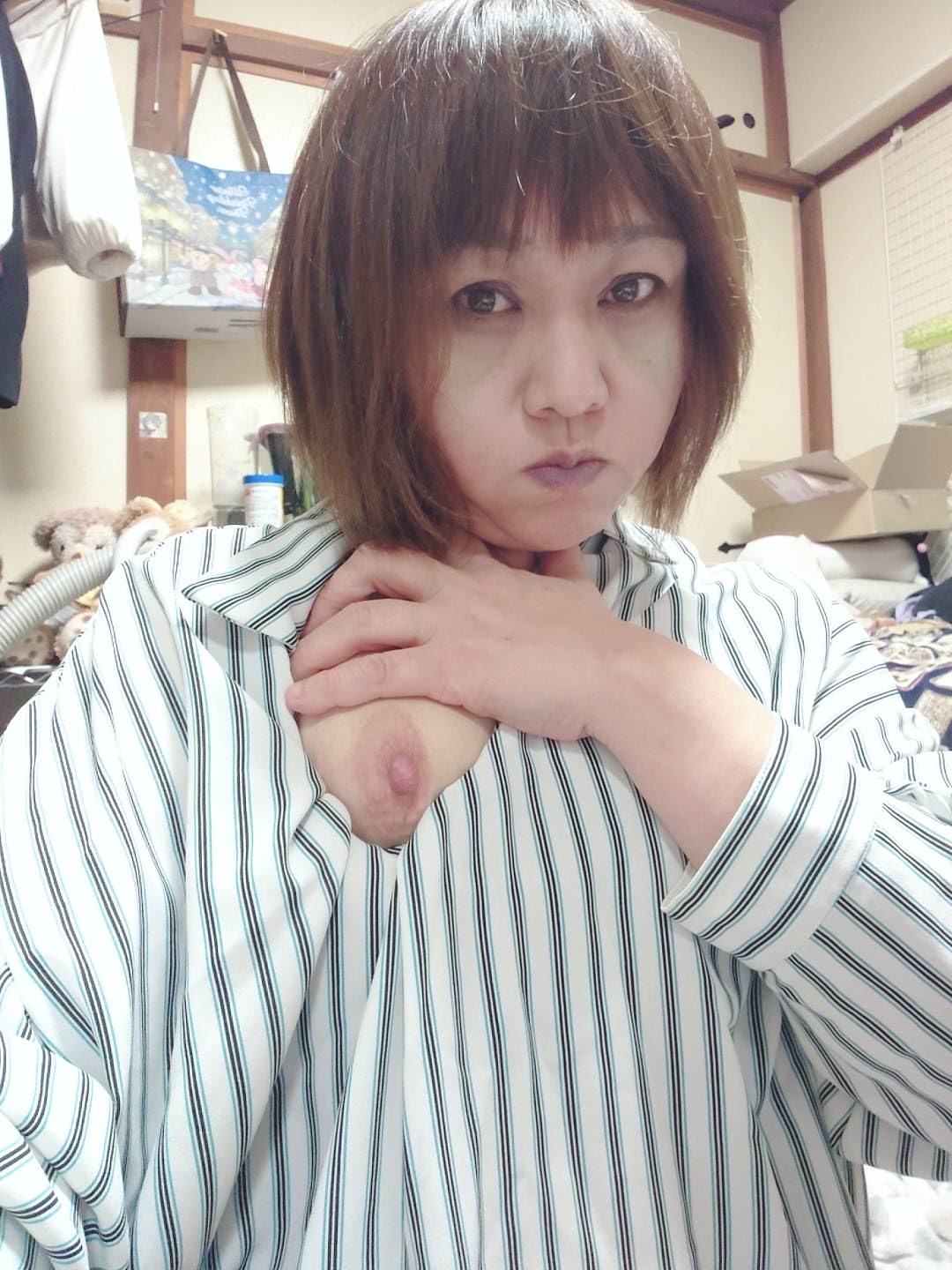 皆さんで、こんなばばぁでよかったらめちゃくちゃにしてください。レ
