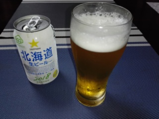 今日発売の､北海道生ビールでカンパーイ スルスル飲めちゃいます(