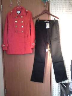 ④赤コート ⑤黒デニム