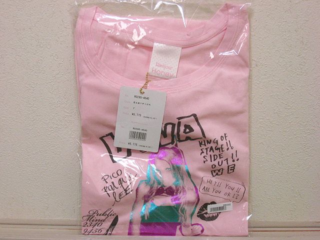 △プリントTシャツ　ピンク 　これ10年前くらいのブリちゃんの写