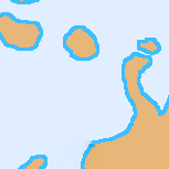 島と右側の陸地をカテゴリAとして申請します。