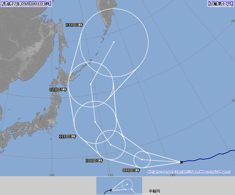 台風１７号情報、http://www.jma.go.jp/jp/