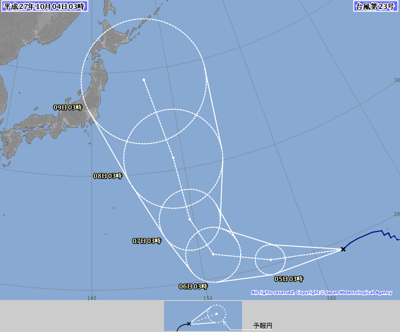 台風２２号情報、http://www.jma.go.jp/jp/