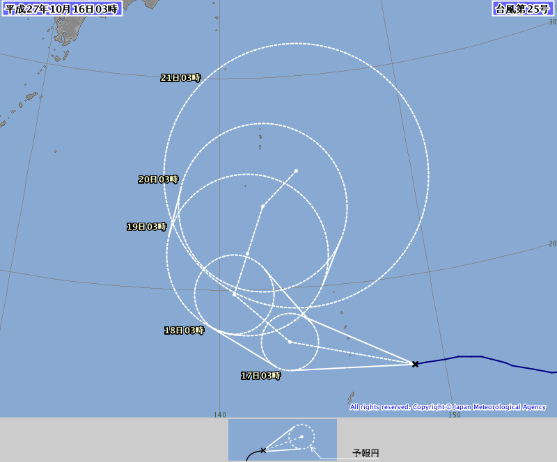 台風２５号情報、http://www.jma.go.jp/jp/