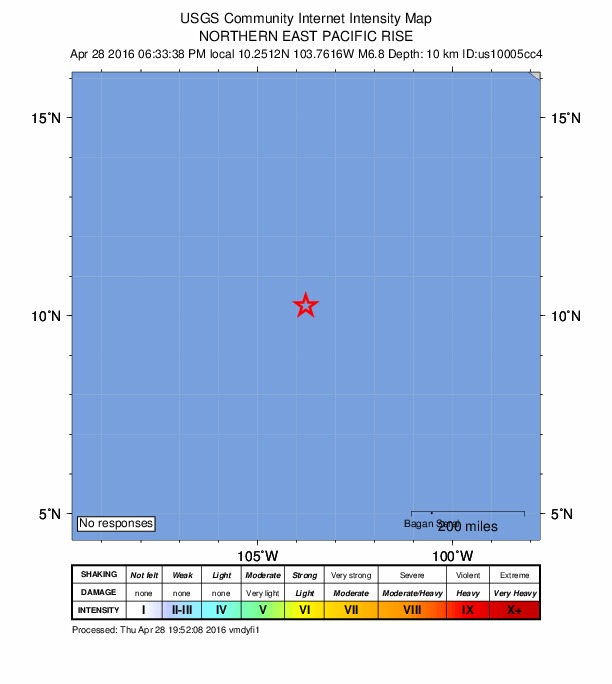 ＵＳＧＳ、10時33分38秒　Ｍ６．８→Ｍ６．６　メキシコ西方沖