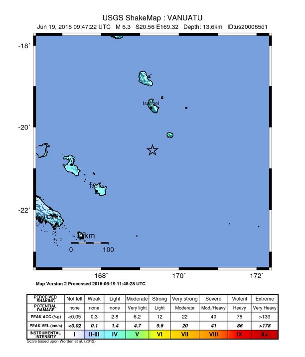 ＵＳＧＳ、18時47分22秒　Ｍ６．３　バヌアツ地域 南緯20.