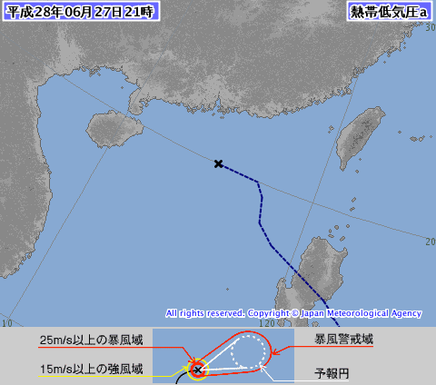 ２８日の熊本地震、23時59分まで、震度２が２回、震度１が５回の