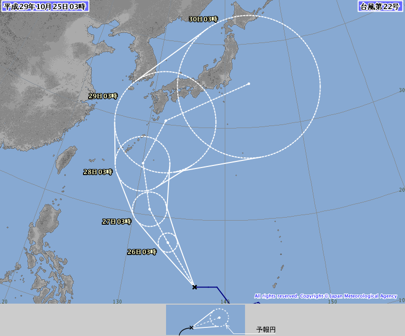 台風２２号情報、http://www.jma.go.jp/jp/