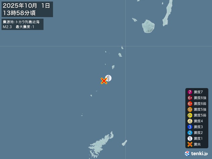 トカラ列島近海地震、https://earthquake.ten