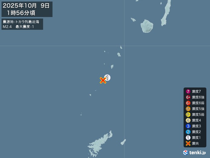 トカラ列島近海地震、https://earthquake.ten