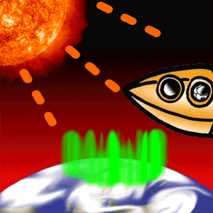 太陽風、 0時52分５８３ｋｍ/ｓ・ー８．０ｎT・磁気圏ー９７ｎ