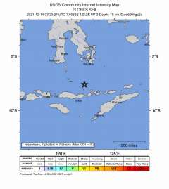 ＵＳＧＳ、12時20分24秒　Ｍ７．６→Ｍ７．３　インドネシア・